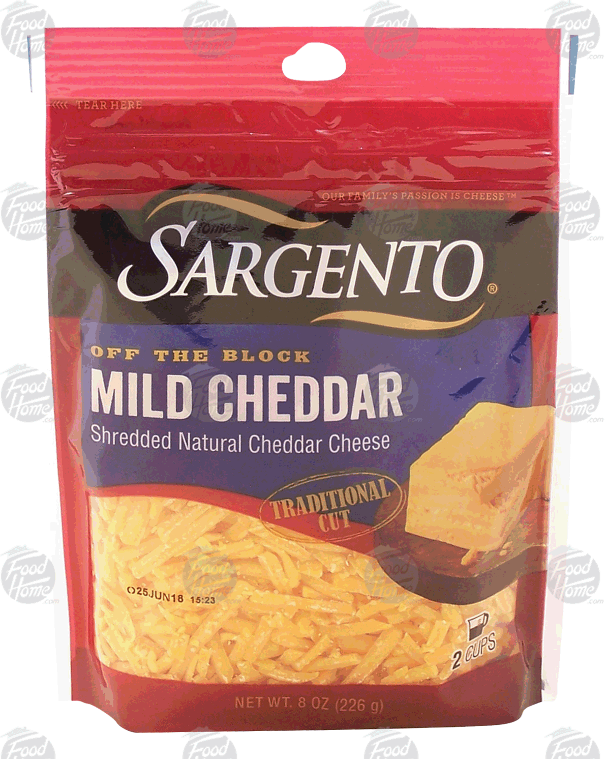 Sargento(R) Off the Block mild cheddar traditional cut shredded cheese, 2-cups Full-Size Picture